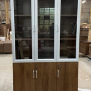 Iron wardrobe with glass zipper
